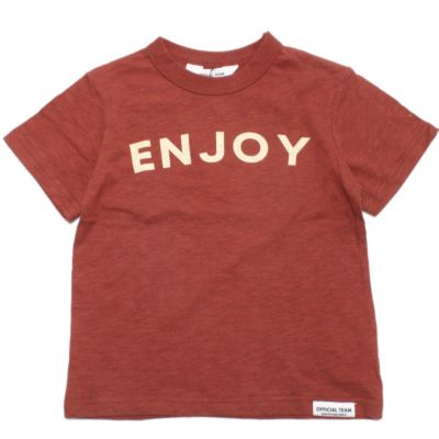 スラブ天竺シンプルロゴTシャツ レッド