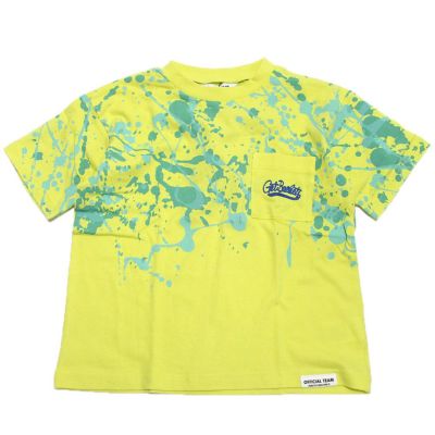 インセクトガードペンキ柄Tシャツ ライトグリーン