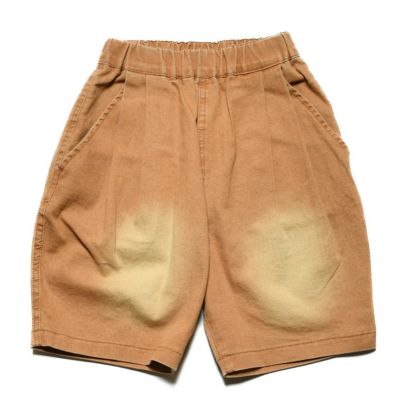カラーデニムタックショーツ ベージュ