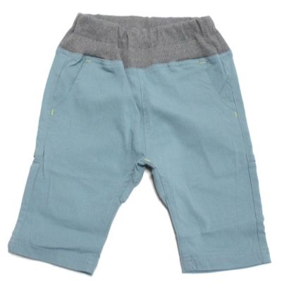 スーパーストレッチサルエルハーフパンツ ブルー