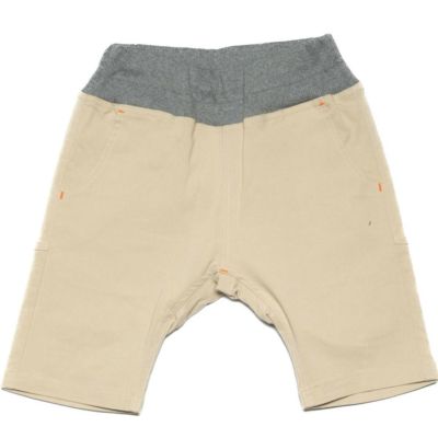 スーパーストレッチサルエルハーフパンツ ベージュ