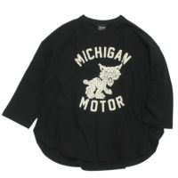 MICHIGAN8分袖Tシャツ ブラック