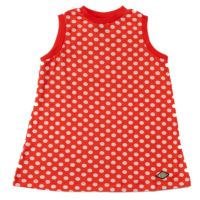 DOT天竺Aラインノースリーブ　 オレンジ