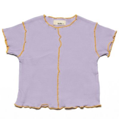 【NeWo】メロウリブTシャツ パープル