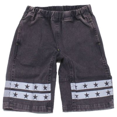 製品染めストレッチツイルハーフパンツ パープル