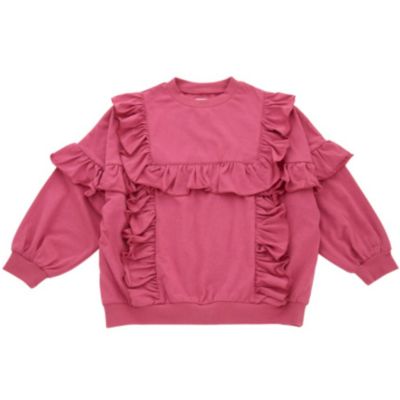 フリル長袖BIGTシャツ ピンク(PK)