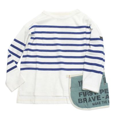 テンジク ボーダーPT PENNIE ポケット TEE 1W白