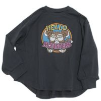 HELLO MONSTERプリントTシャツ ブラック(BK)