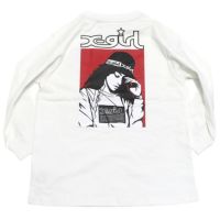 ガールバックプリント長袖Tシャツ オフホワイト(03)