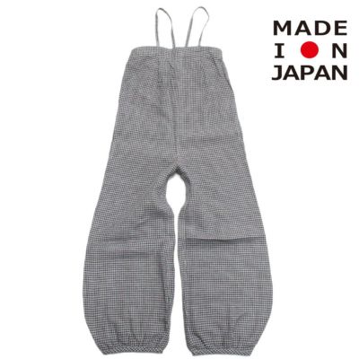 color gingham オールインワン ミントブルー×ブラウン