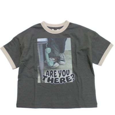FOTO レターTシャツ チャコール