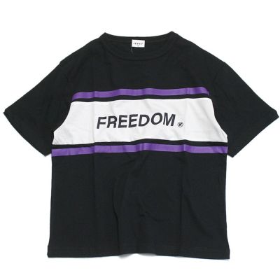 ロゴ切替Tシャツ ブラック