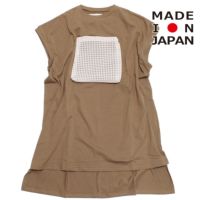 Front pocket　ロングTシャツ ナッツブラウン