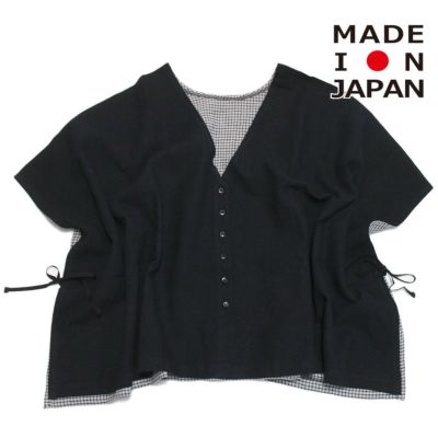 Linen ポンチョ ブラック