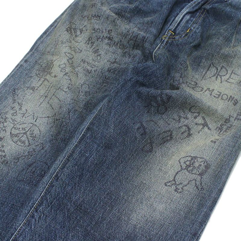 デニムアンドダンガリー] エアデニム ラクガキ イージー PN 14BLブルー