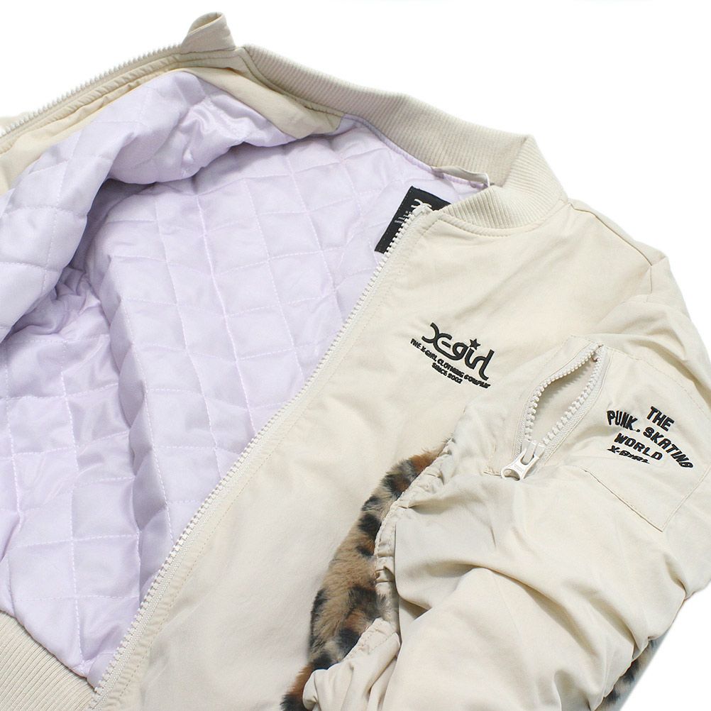 エックスガールステージズ] 袖下ファー切替ブルゾン エクリュ(06