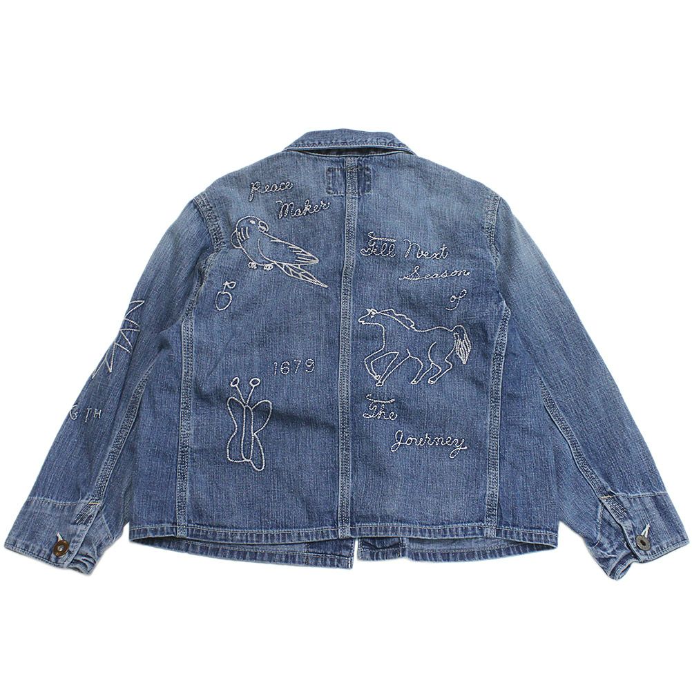 カバーオールブルゾン ゴートゥーハリウッド] ワークデニム カバーオール ジャーニー 14BL