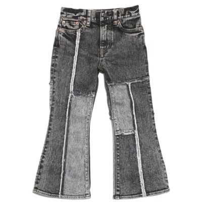 ブラックデニム フレア リメイク PN 17CGRチャコール