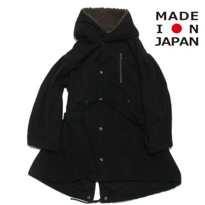 フリースコート ブラック