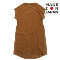 リブニットスリットカットソー ブラウン