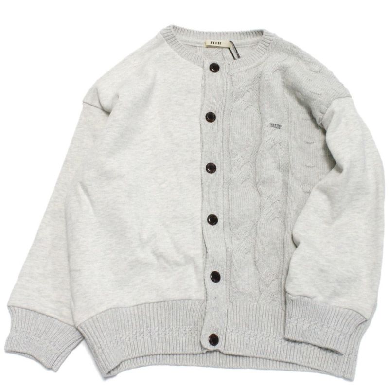 フィス] ウラケ×ニット L/S カーディガン 1W白 ｜子供服の通販 サーカス