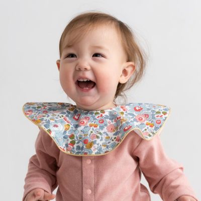 LIBERTY プリント フリルスタイ ブルーグレー(73)