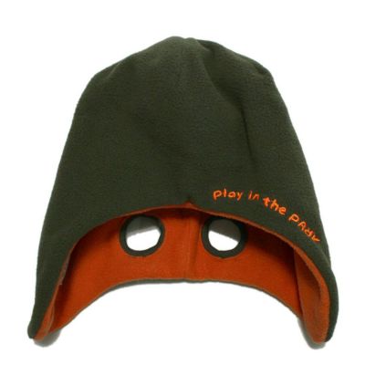 FLEECE REVERSIBLE BEANIE オリーブ×オレンジ
