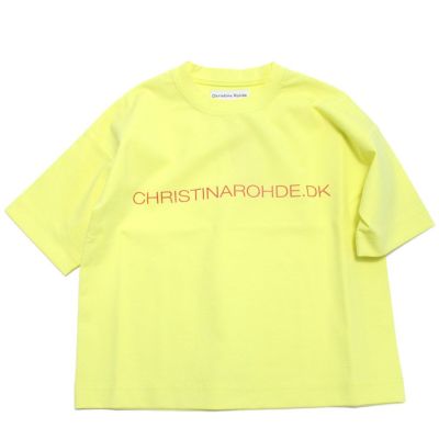 logo print トップTシャツ イエロー(009)